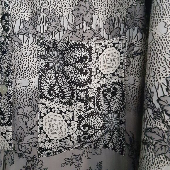 Fig & Flower Anthropologie Tunic Sz L Hi/low Lightweight - Picture 6 of 12